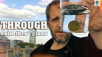 Münze durch Glas Close Up Neue Zaubertrick PropTray Geld Penetrate DishEffekPDH 
